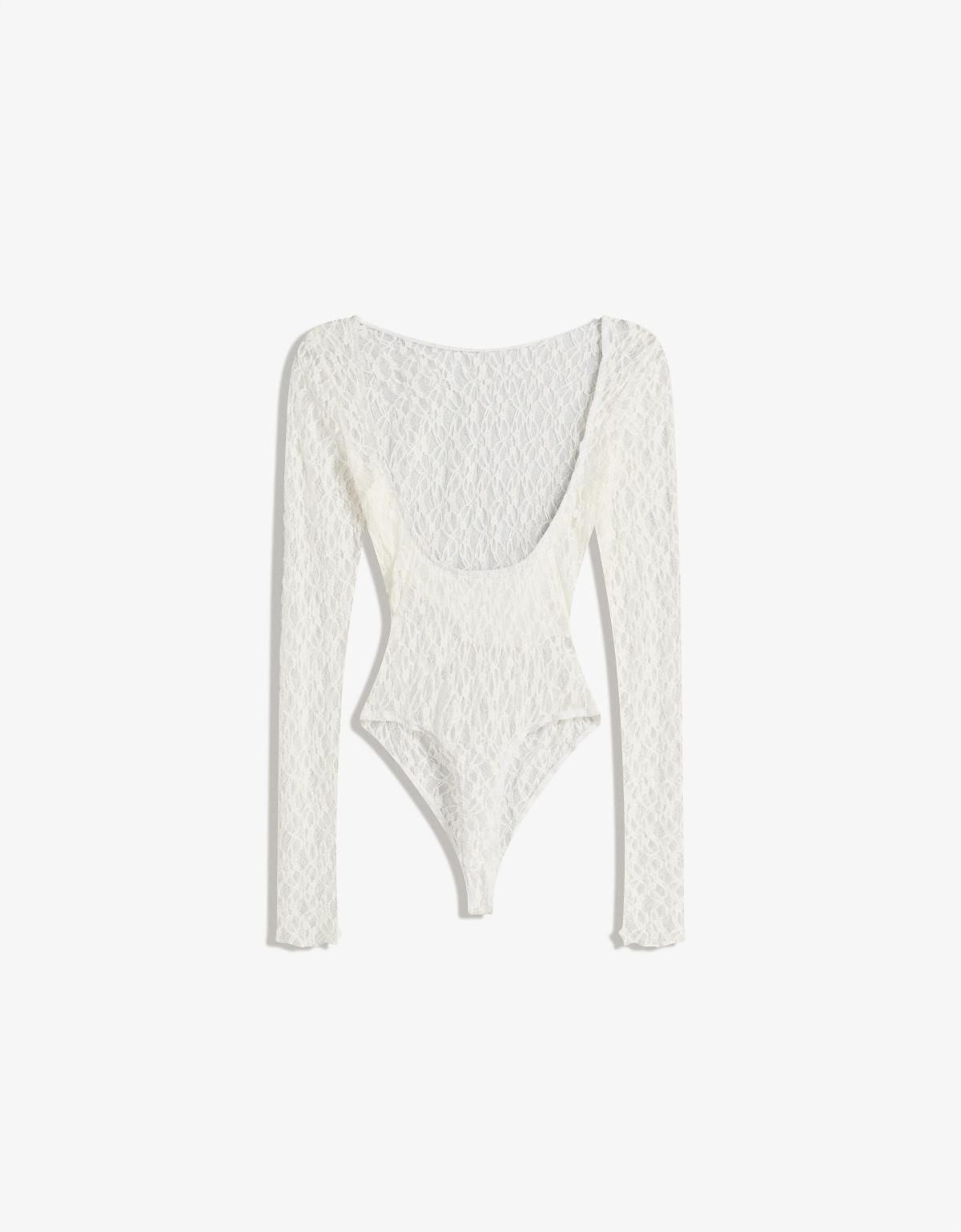 버쉬카 레이스 슬림핏 긴팔 바디수트 8905/714 CREAM - 상세 이미지 5