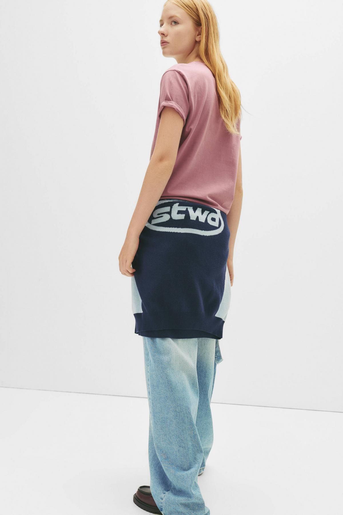 풀앤베어 캐주얼 레터링 크루넥 반팔 티셔츠 7153/308 PINK - 상세 이미지 3