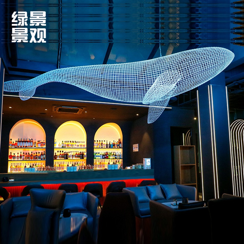 고래조명 LED 감성 식탁등 천장 거실 무드등 물고기 250cm 인테리어 - 상세 이미지 2