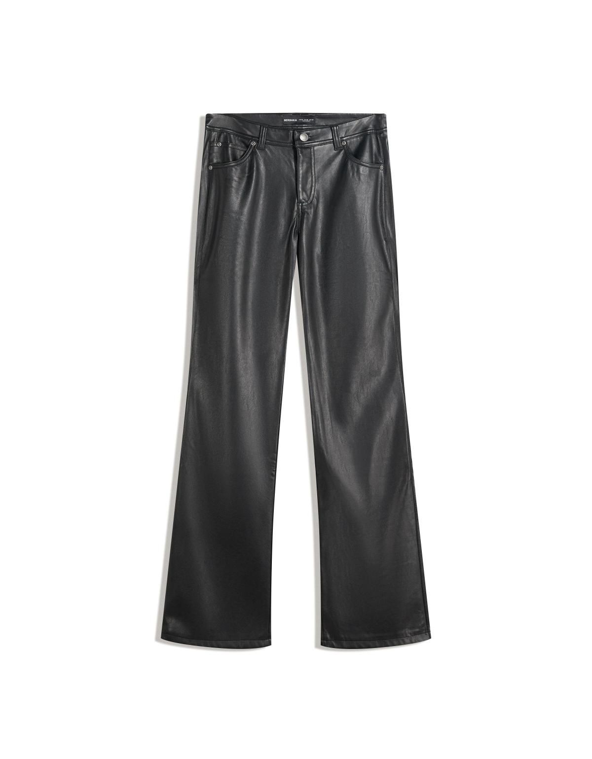 버쉬카 레더 이펙트 부츠컷 팬츠 5132/710 BLACK - 메인 이미지