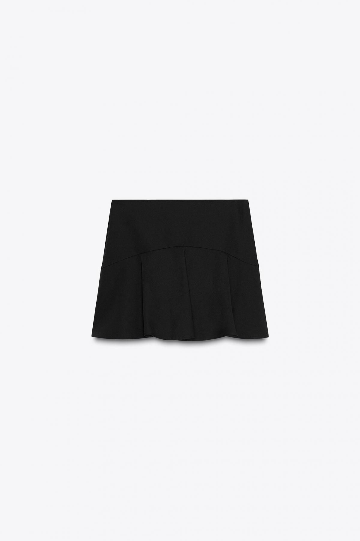 자라 하이웨이스트 테크니컬 블랙 스커트 팬츠 1165/224 BLACK - 메인 이미지