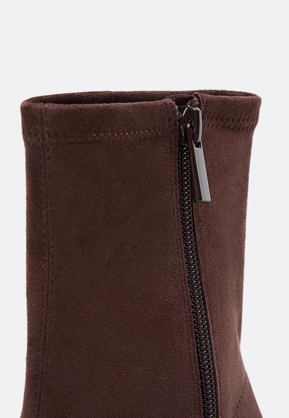 스트라디바리우스 프리미엄 레더 미들힐 앵클부츠 9903/670 BROWN - 상세 이미지 5