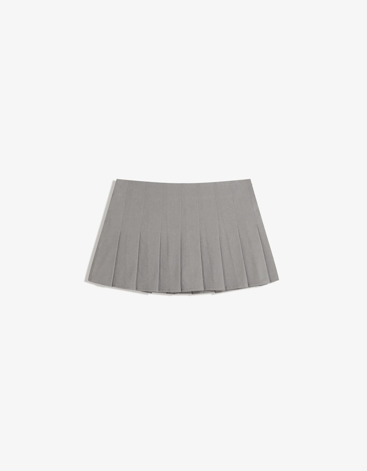 버쉬카 트렌디 플리츠 미니 스커트 6085/741 GREY - 상세 이미지 2