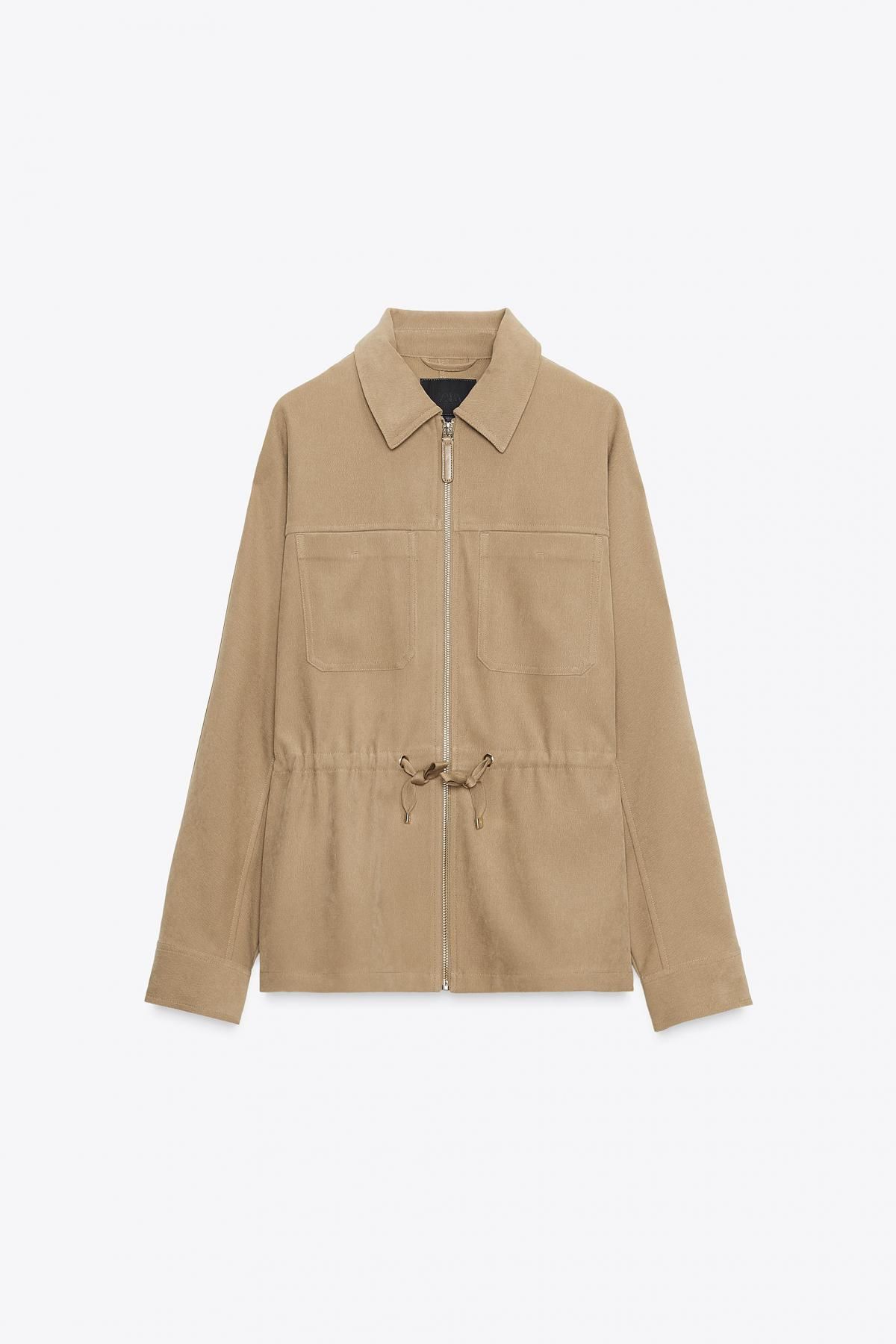 자라 테크니컬 웨이스트 스트링 포켓 자켓 8372/265 MID-CAMEL - 메인 이미지