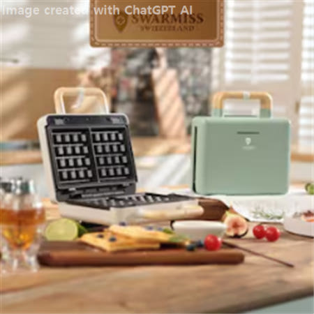 [스와르미스] 2구 와플메이커 BJX-S003(화이트, 민트)