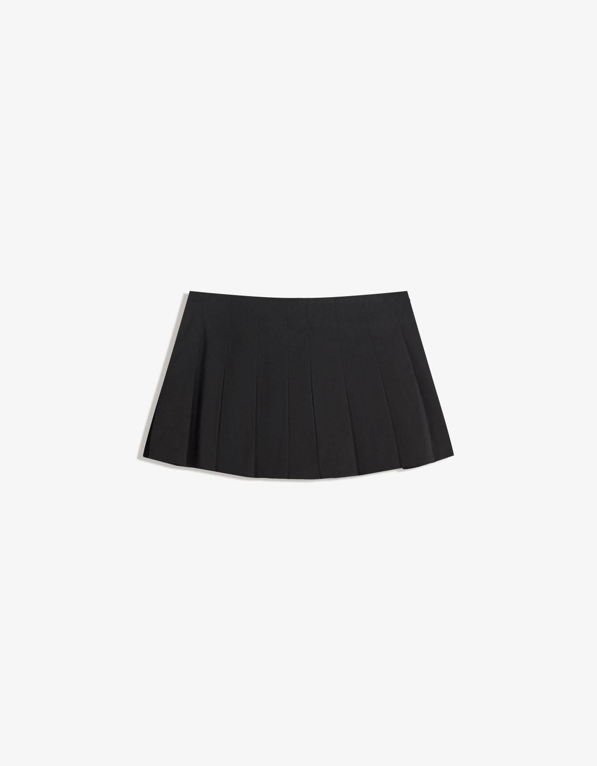 버쉬카 트렌디 블랙 플리츠 미니 스커트 6085/741 BLACK - 상세 이미지 5