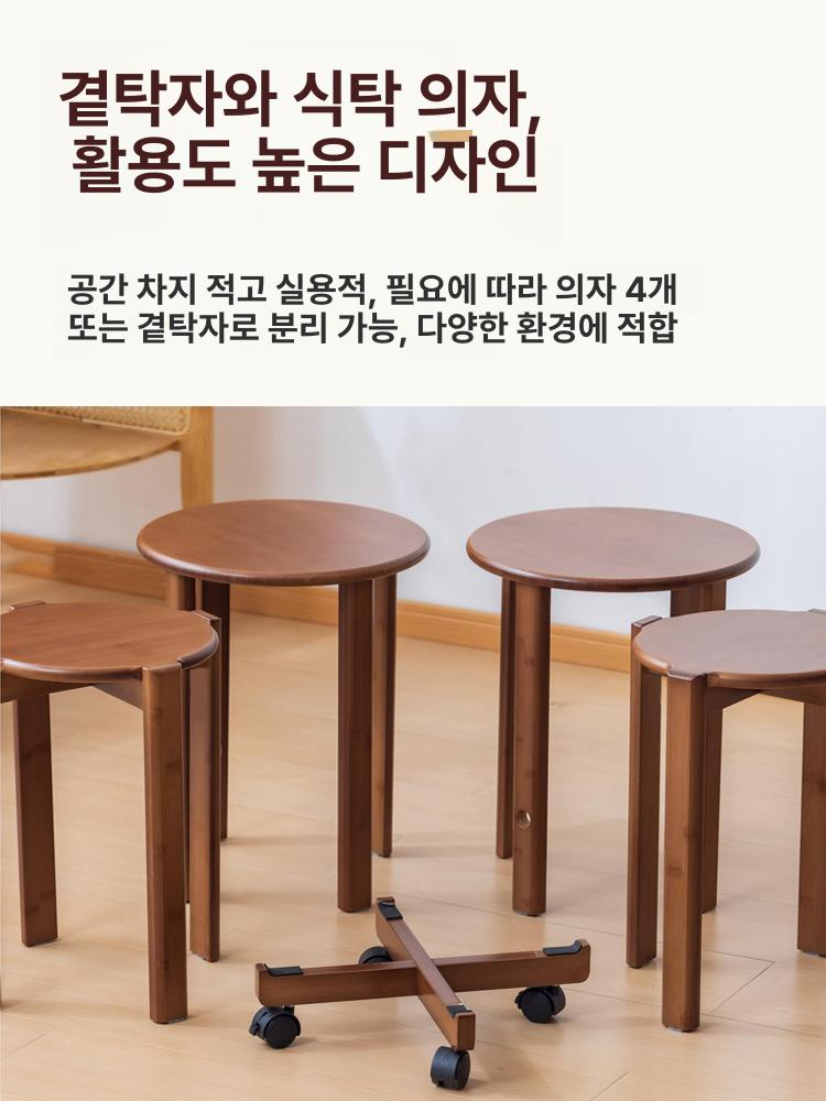 쌓는 의자 카페의자 수납의자 좁은공간 이동식 계단의자 스툴 풀리 스태킹 스툴 - 상세 이미지 4