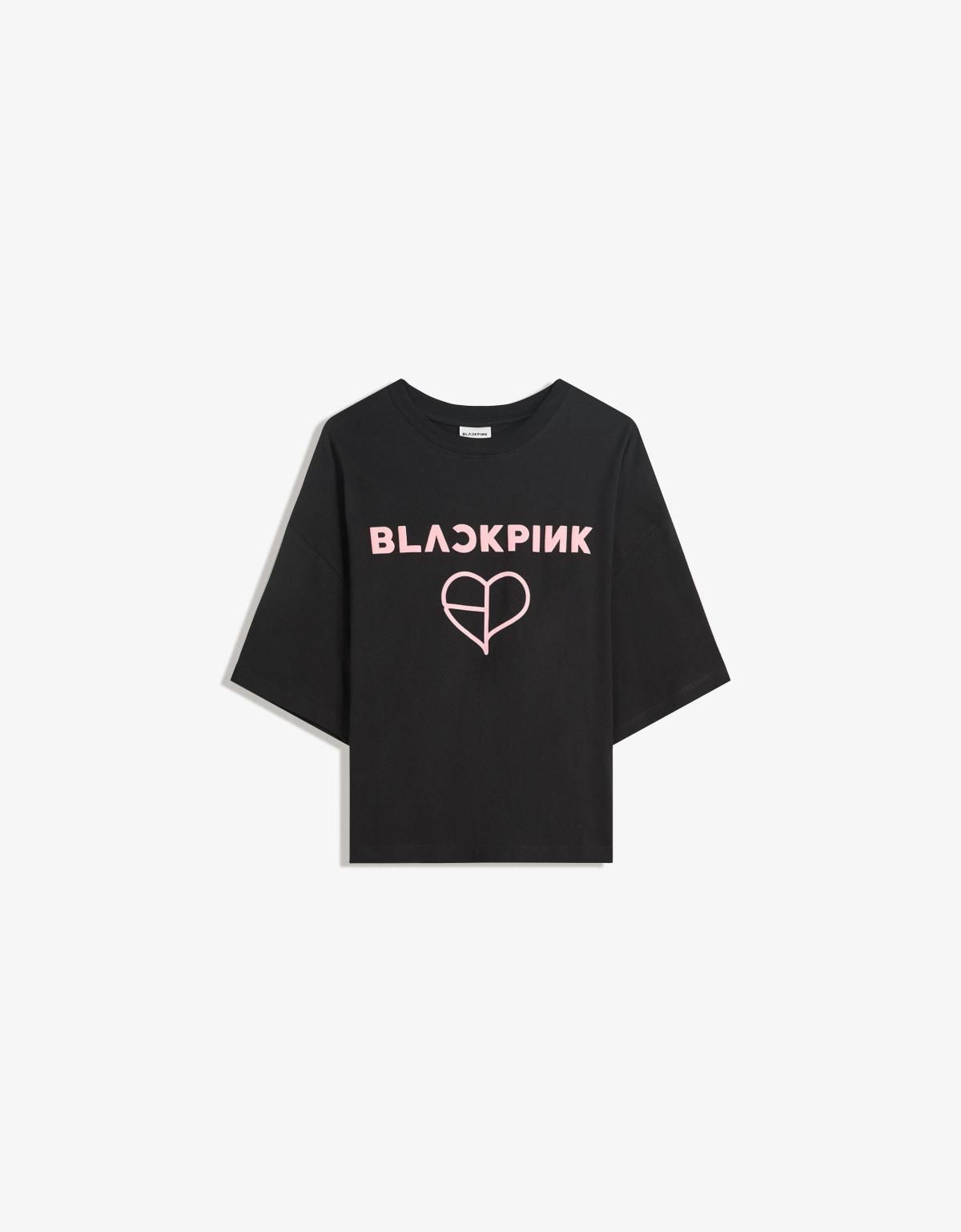 버쉬카 스트리트 블랙핑크 반팔 티셔츠 7637/705 BLACK - 상품 이미지