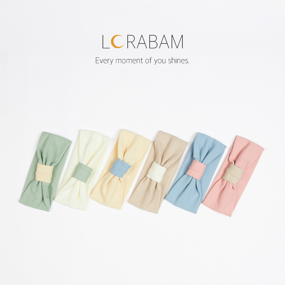 로라밤 텐션 모달 골지 헤어밴드 유아 신생아 아기 여아 50일 100일 돌 셀프 촬영