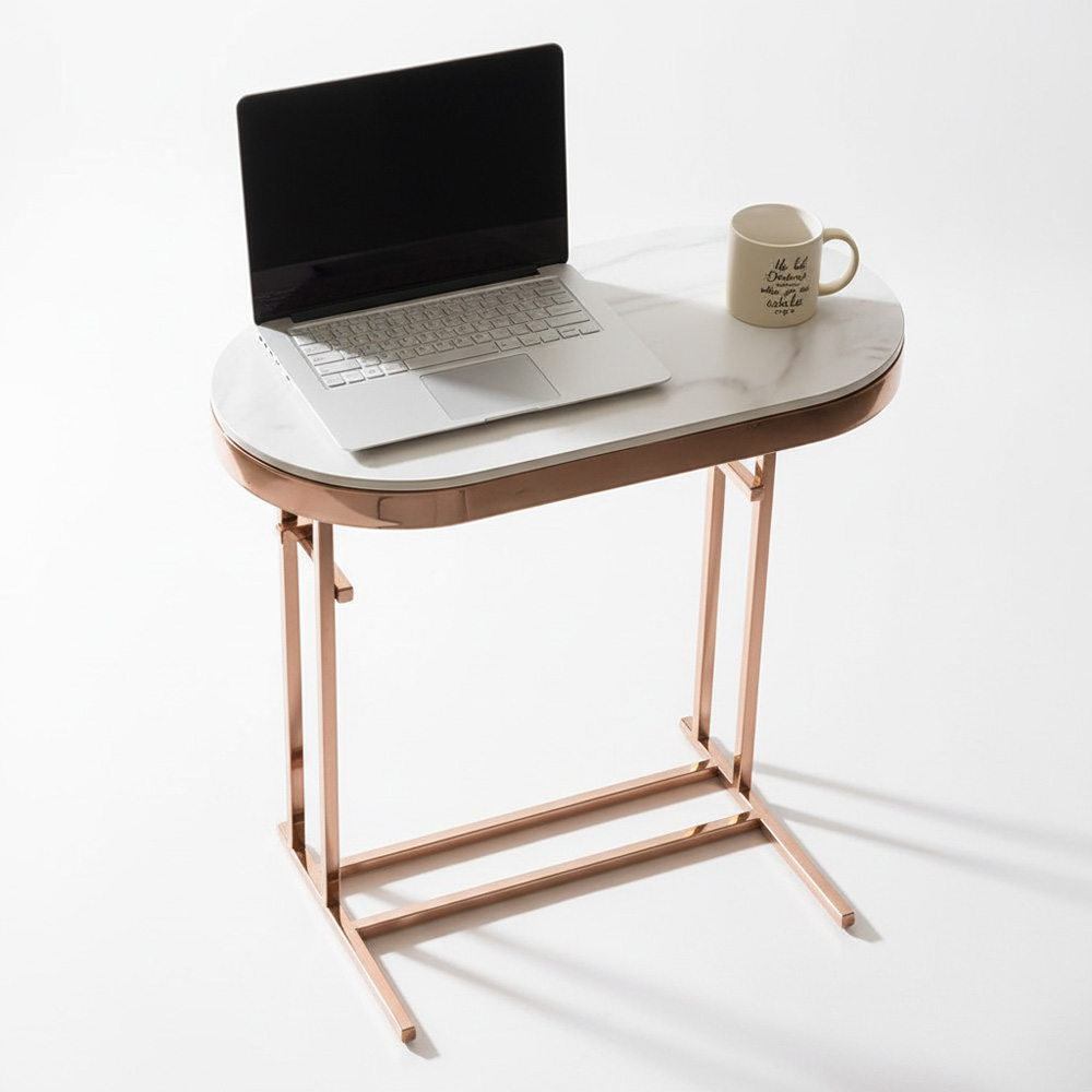 스코나 카시디 스텐 로즈골드 포세린 세라믹 미니 사이드 테이블 협탁