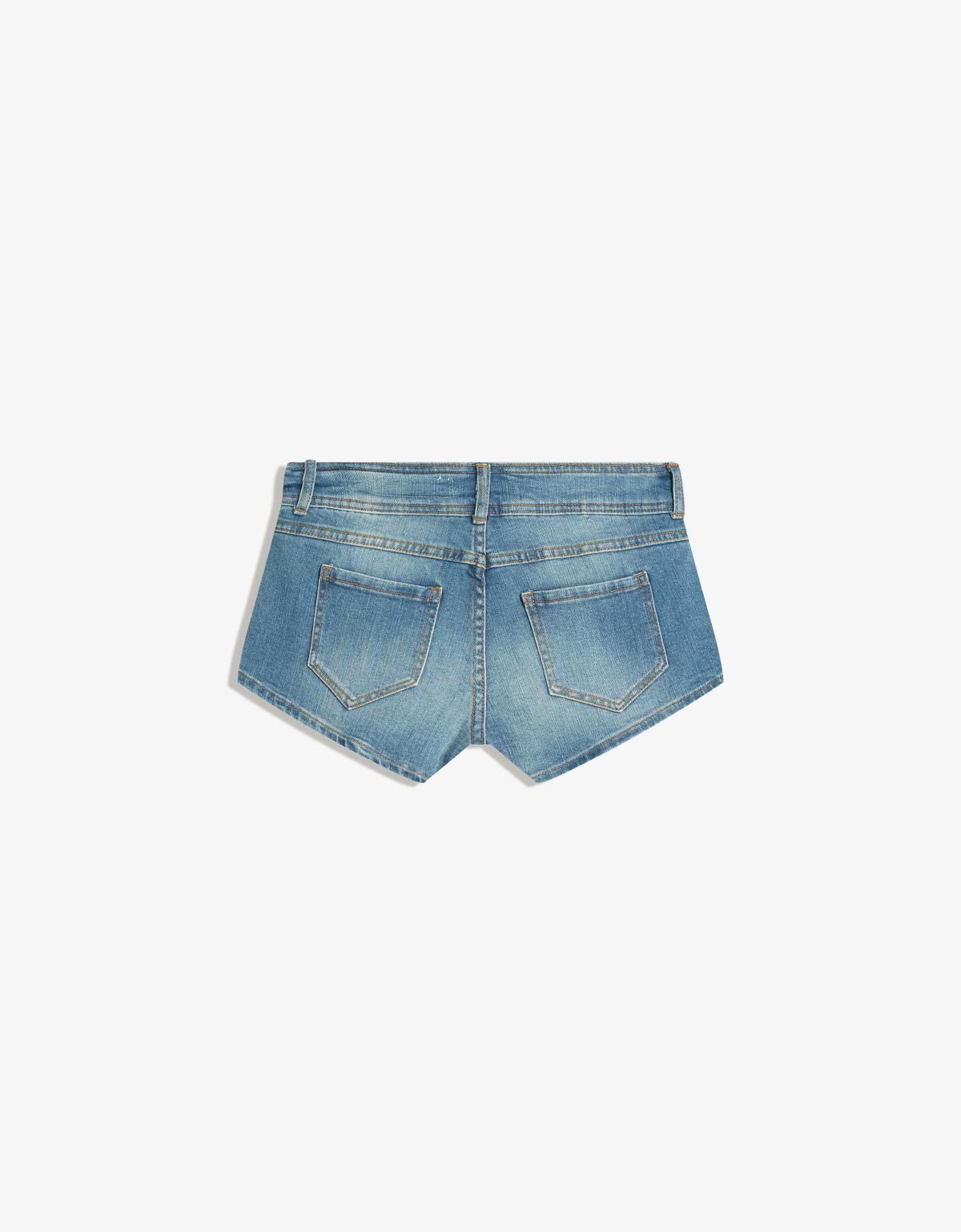 버쉬카 트렌디 연청 데님 미니 쇼츠 8316/166 LIGHT BLUE - 상세 이미지 3