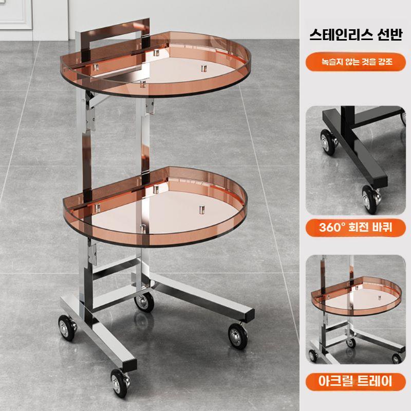 미용트롤리 이동식 선반 피부샵 뷰티 수납 츄레이 왜건 - 상세 이미지 4