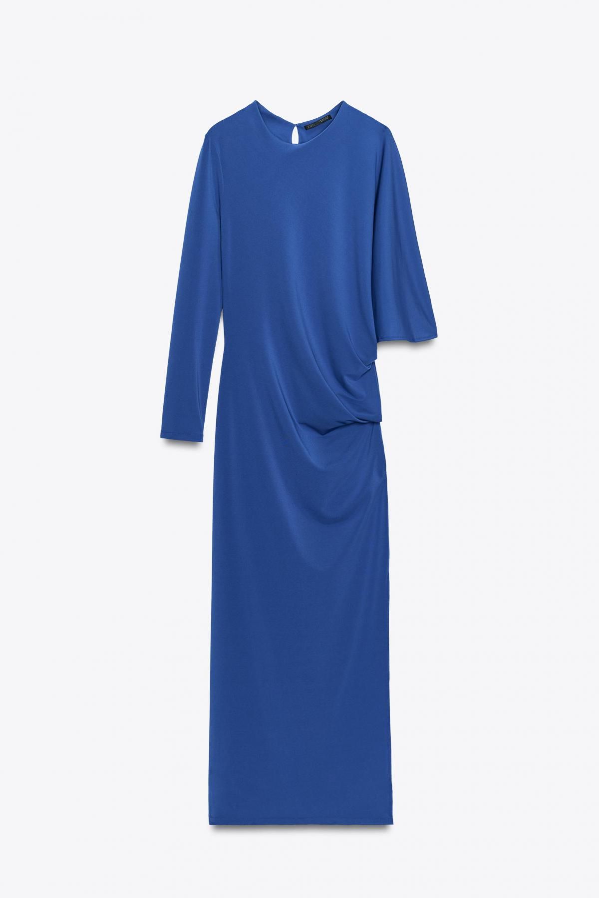 자라 테크니컬 비대칭 롱 원피스 5039/471 BLUE - 메인 이미지