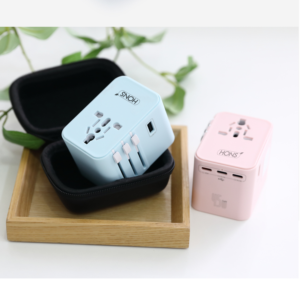 혼스 해외여행용 GaN PD45W 고속 2500W 멀티 어댑터 HSTA-45W5, 1개 - 상세 이미지 5