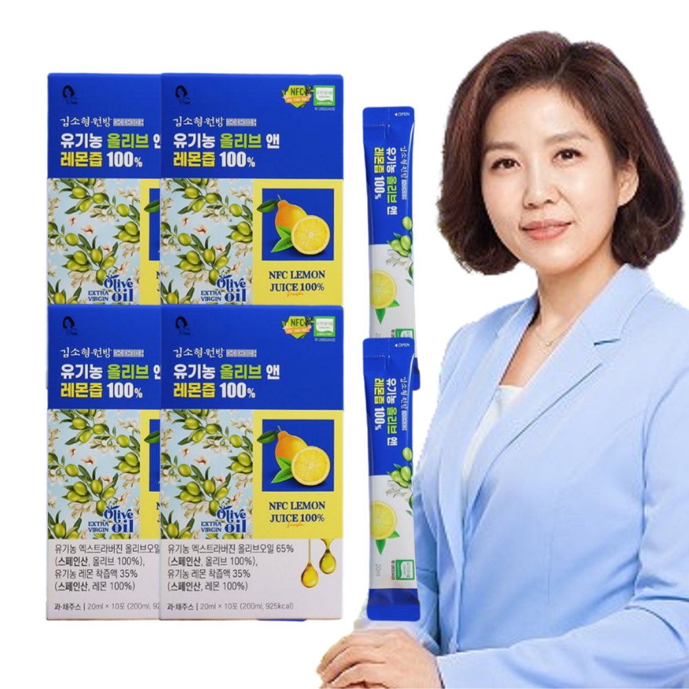 김소형 유기농 올리브오일 레몬즙 스틱 10포, 4개 - 상품 이미지