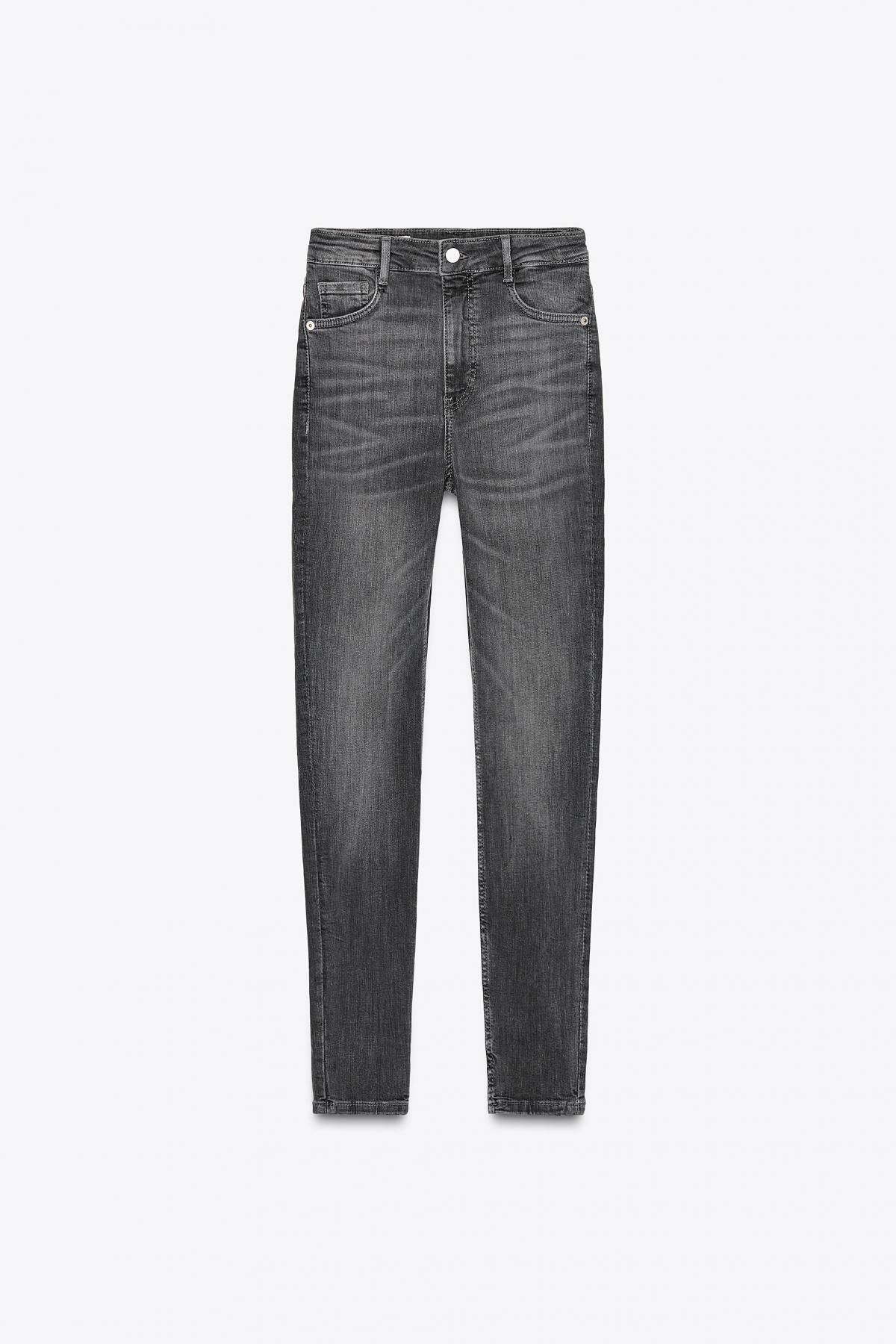 자라 하이웨이스트 슈퍼스트레치 스키니핏 데님 진 4060/051 ANTHRACITE GREY - 상세 이미지 5