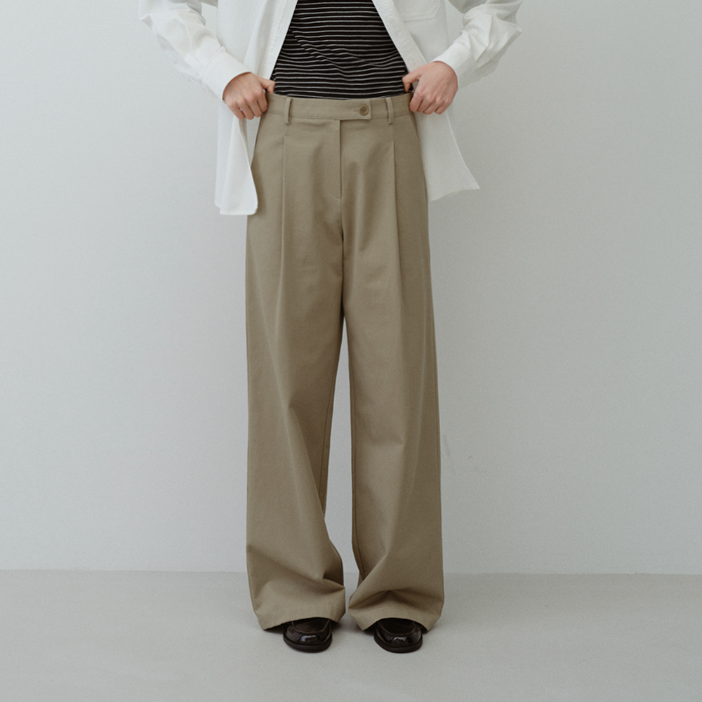 [블루브릭] Classic cotton pants (beige) - 상품 이미지