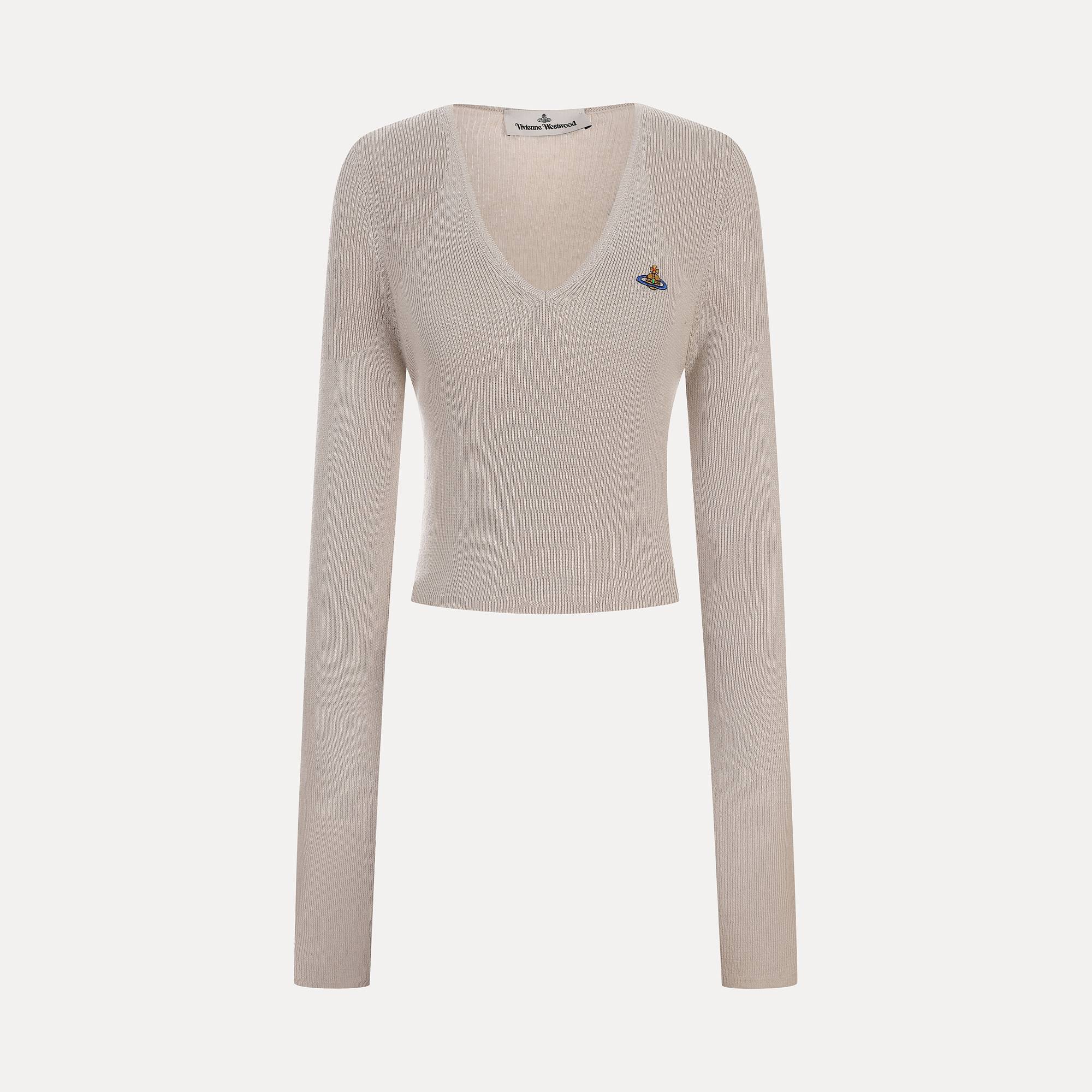 비비안웨스트우드 베아 캐시미어 크롭 브이넥 니트 VPTRKN3032 07