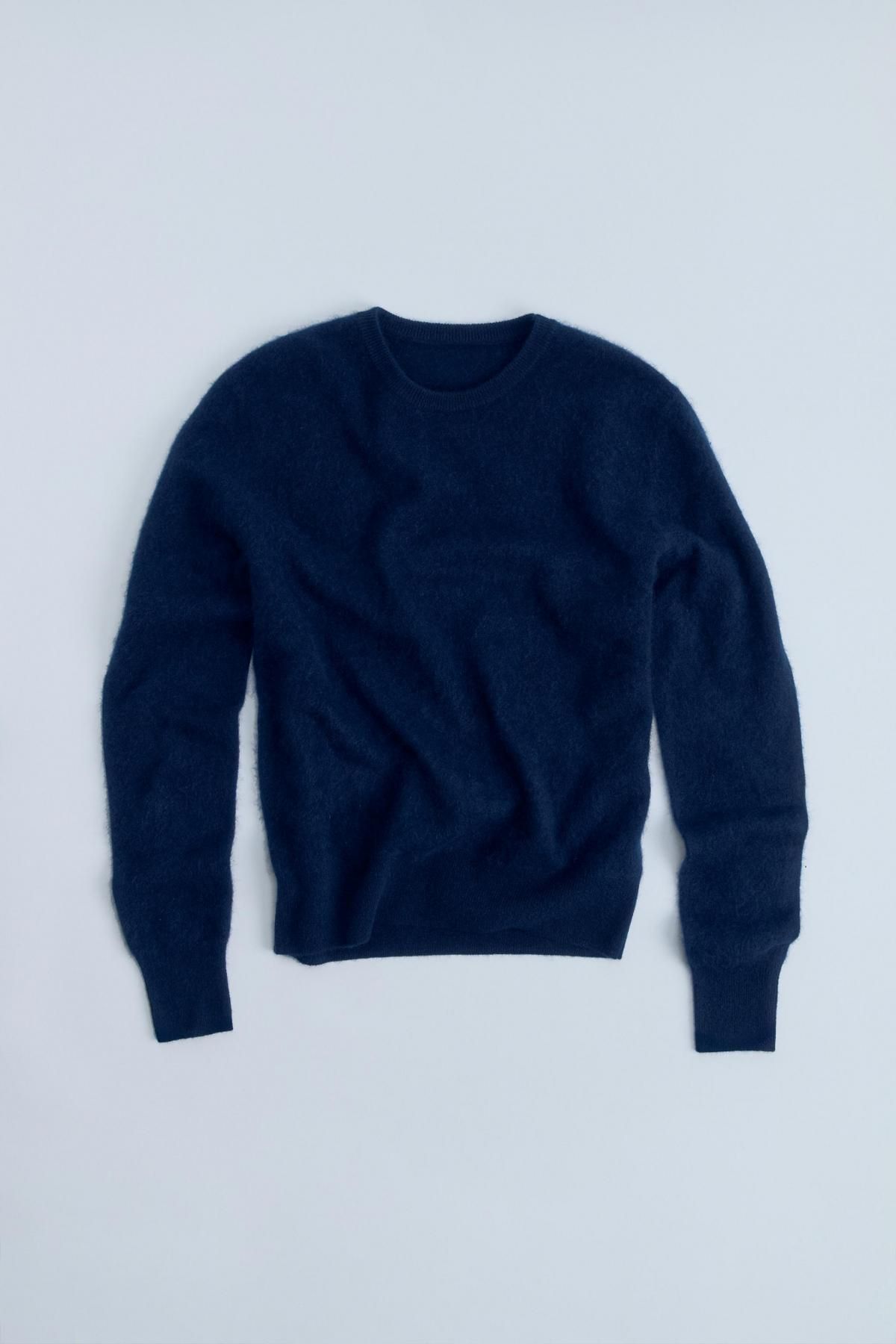 자라 프리미엄 울 라운드넥 니트 스웨터 9598/530 NAVY BLUE - 상품 이미지