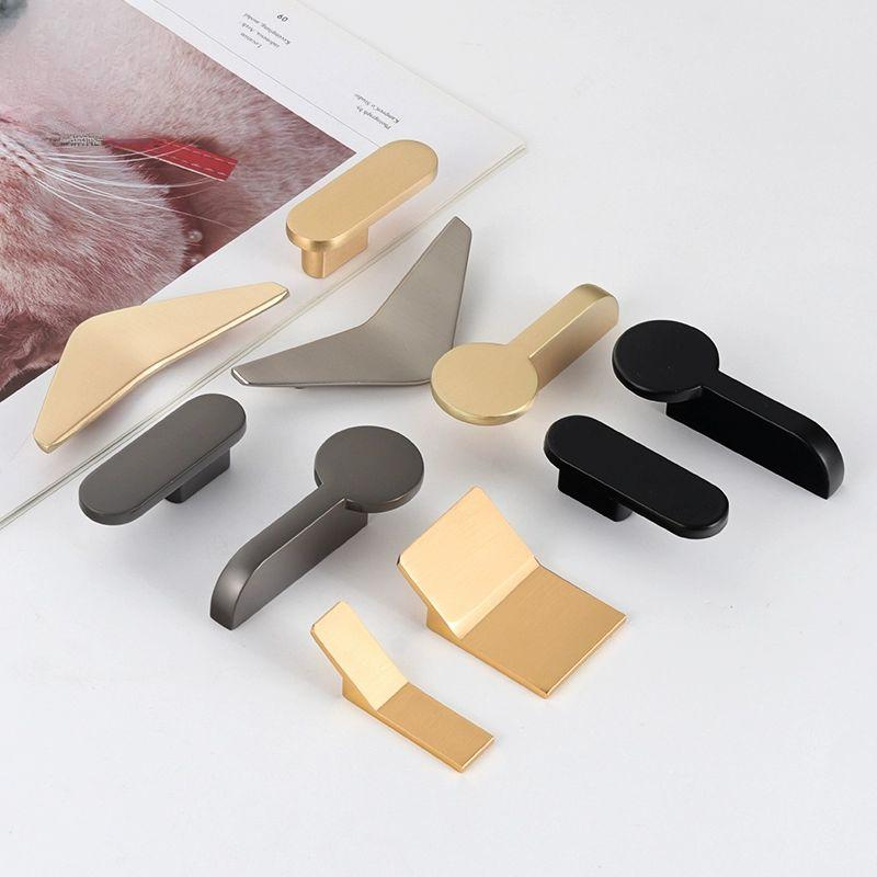 수전 손잡이 호텔 욕실 핸들스틱수전 교 부품 DIY 모텔 A형-브러시드 구리-32mm - 상품 이미지