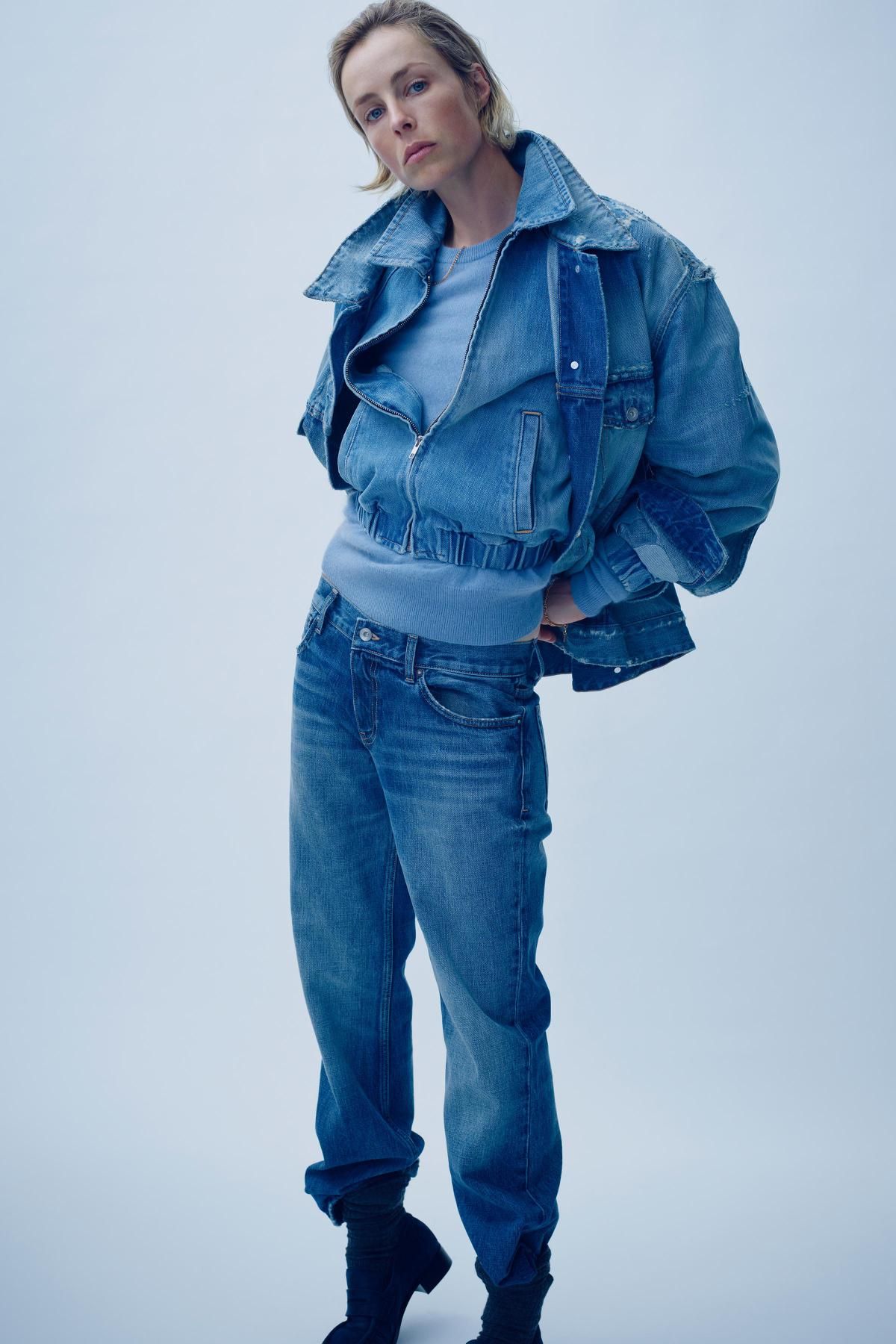 자라 프리미엄 울 라운드넥 니트 스웨터 9598/530 LIGHT BLUE - 상세 이미지 2