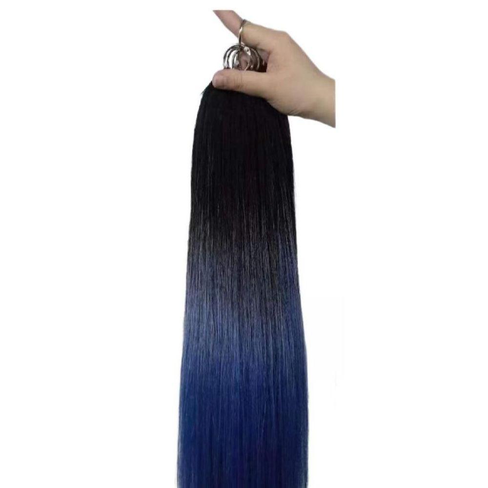 노팁 붙임머리 투톤 염색 헤어피스 인모 베이지 50cm 200묶음 - 상세 이미지 2
