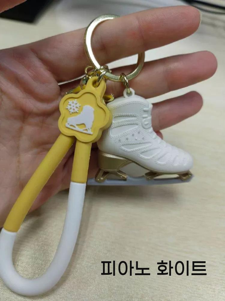 피겨스케이트 키링 열쇠고리 스케이트 스케이팅 피겨 이니셜 키체인 - 상세 이미지 3