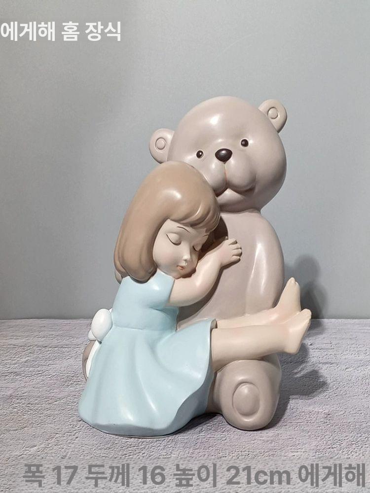토끼소녀 조각상 조형물 카페 호텔 장식 인테리어 12 가격 앉은 18x14x22cm - 상세 이미지 2
