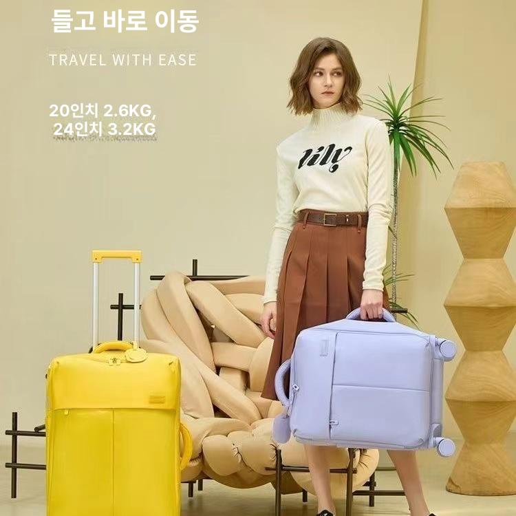 소프트캐리어 기내용 초경량 천캐리어 여행용 출장 방수 경량 업그레이드 확장형 저소음 타로퍼플 20inch 업그레이드형 듀얼 USB - 상세 이미지 4