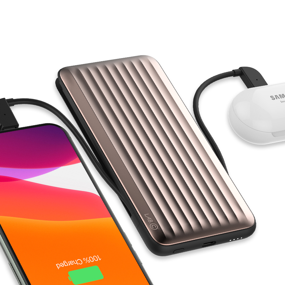 랩씨 대용량 C타입 보조배터리 PD 고속 충전 삼성 갤럭시 아이폰 호환 10000mAh, 로즈골드 - 상품 이미지