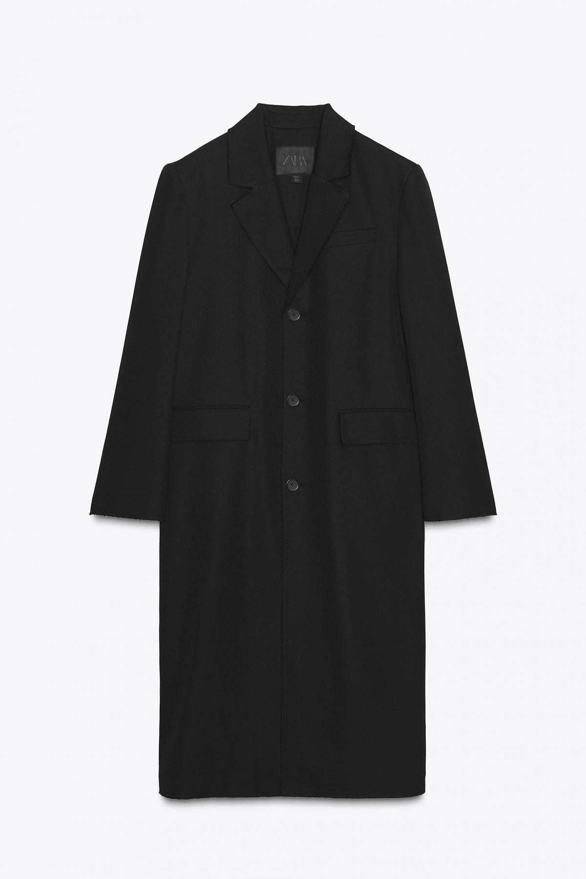 자라 오버사이즈 테일러드 블랙 롱 코트 8819/062 BLACK - 메인 이미지
