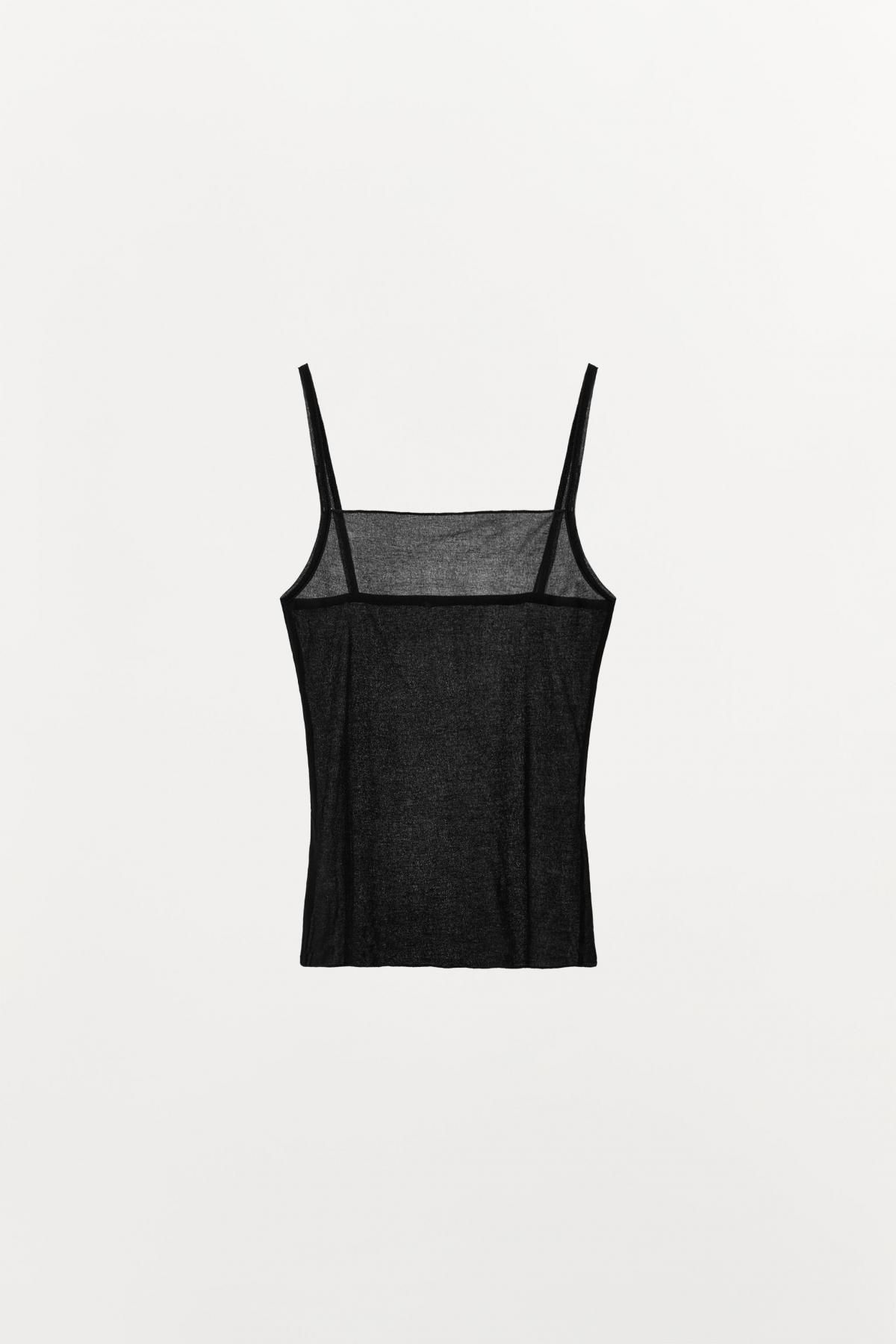자라 미니멀 소프트 스트래피 민소매 탑 1067/628 BLACK - 메인 이미지