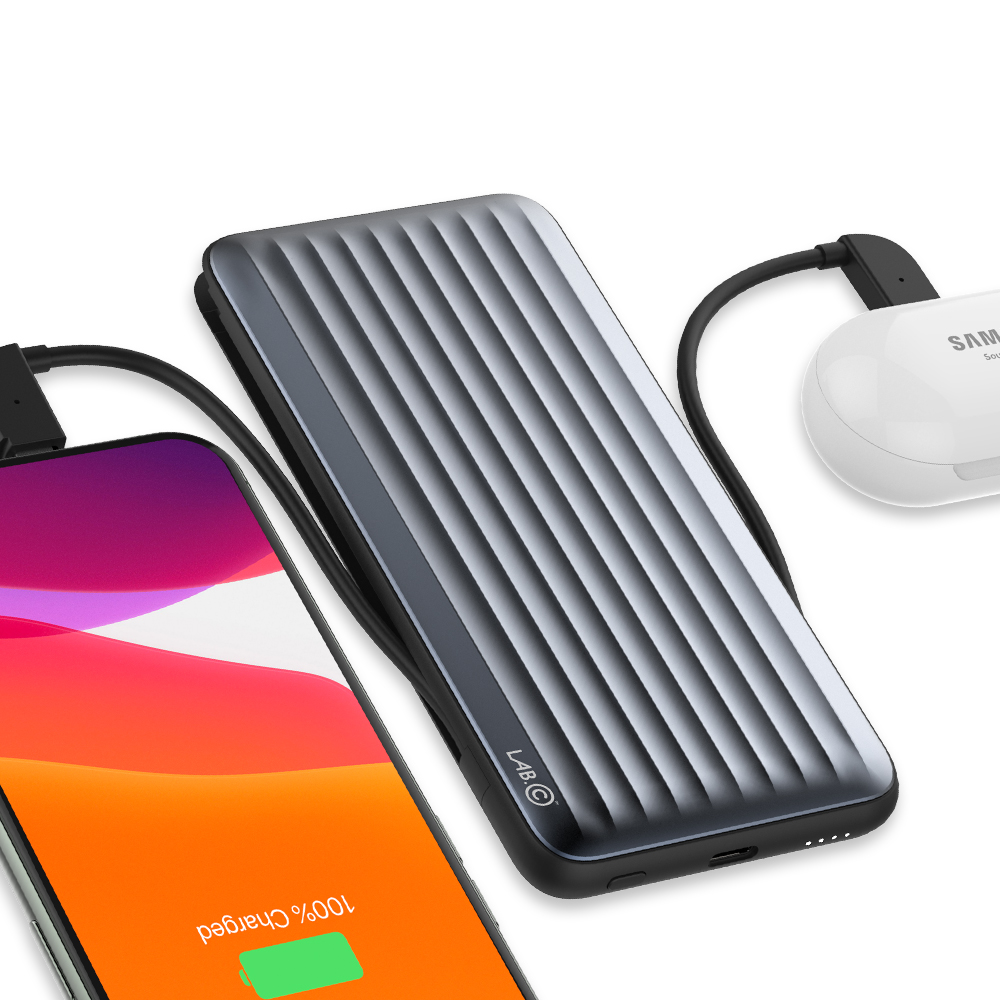 랩씨 대용량 C타입 보조배터리 PD 고속 충전 삼성 갤럭시 아이폰 호환 10000mAh, 네이비 - 상품 이미지