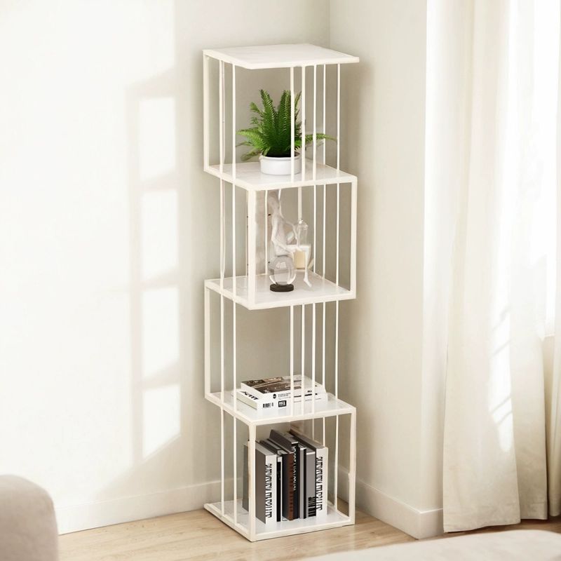 얇은수납장 좁은공간수납 슬림장 책수납장 크림화이트 35x35x180 - 상세 이미지 3