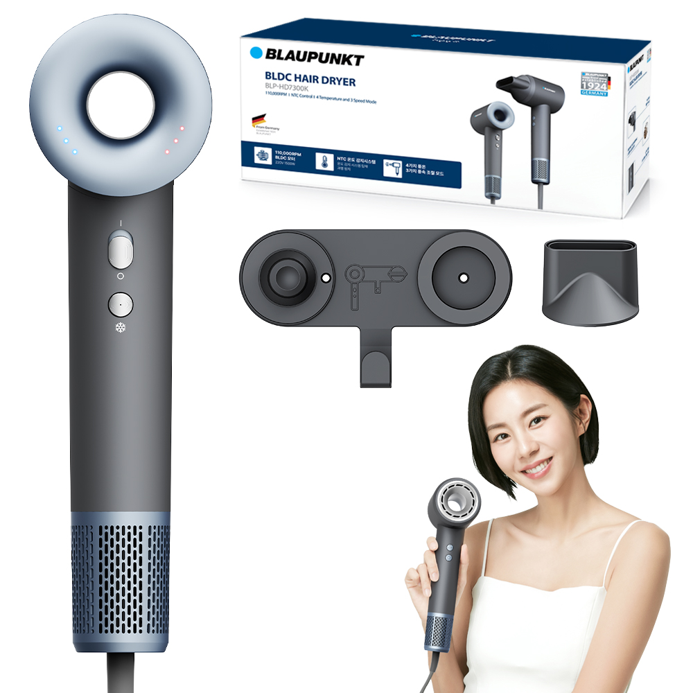 블라우풍트 헤어 드라이기 에어이지 프로 BLDC 초고속 전문가용 드라이어 블랙 제품 이미지