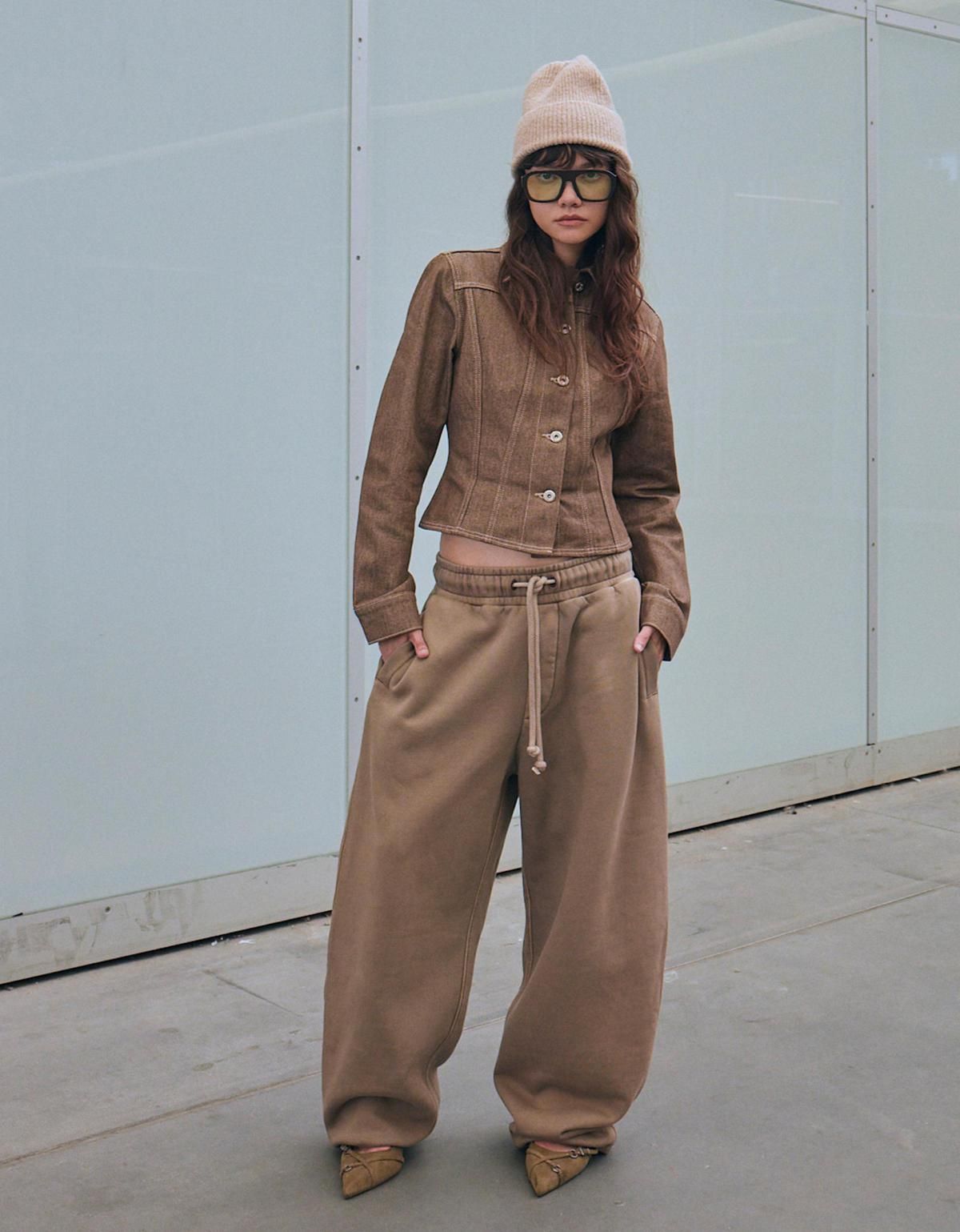 버쉬카 트렌디 크롭 데님 재킷 6597/211 BROWN - 상세 이미지 4