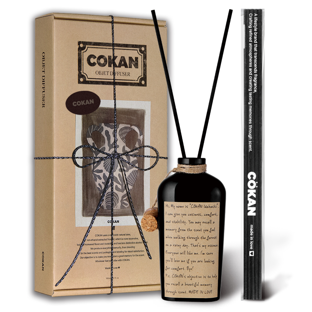 코칸 우디향 실내 방향제 디퓨저 대용량 오브제 인테리어 원룸 집들이 170ml 이다바시