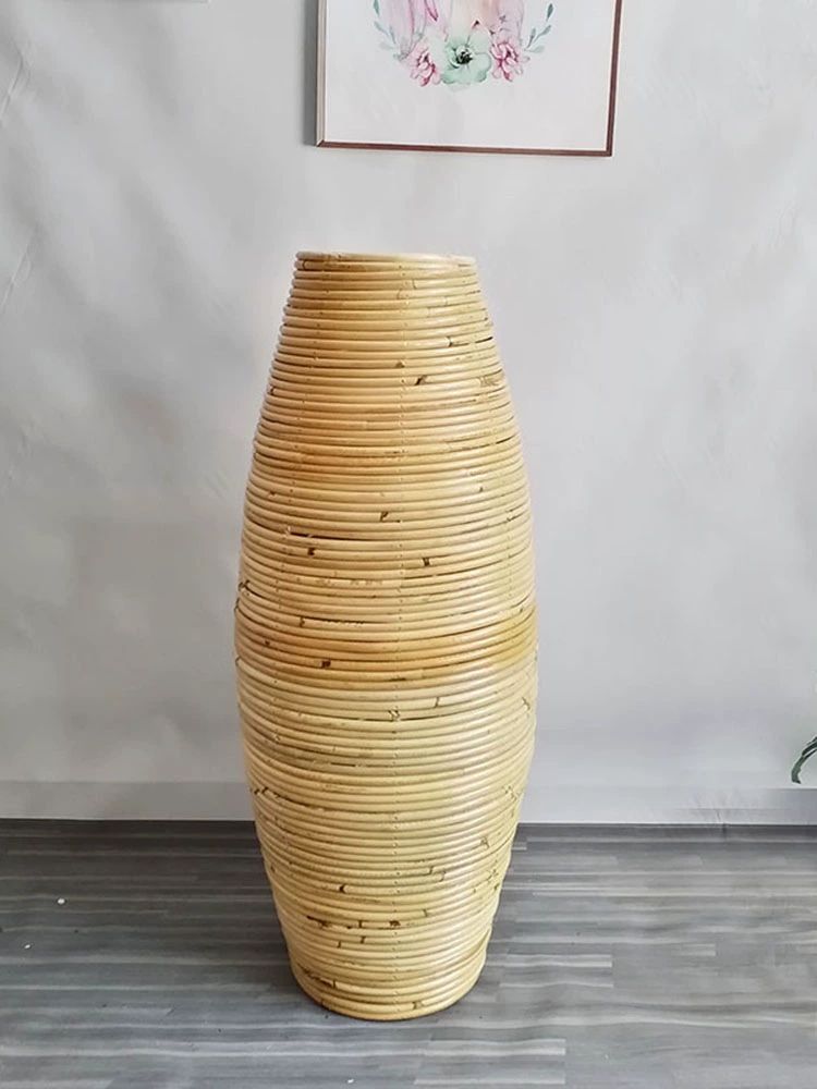 라탄화병 부케 말리기 조화 대형 세트 꽃 인테리어 높이 60cm - 상세 이미지 4