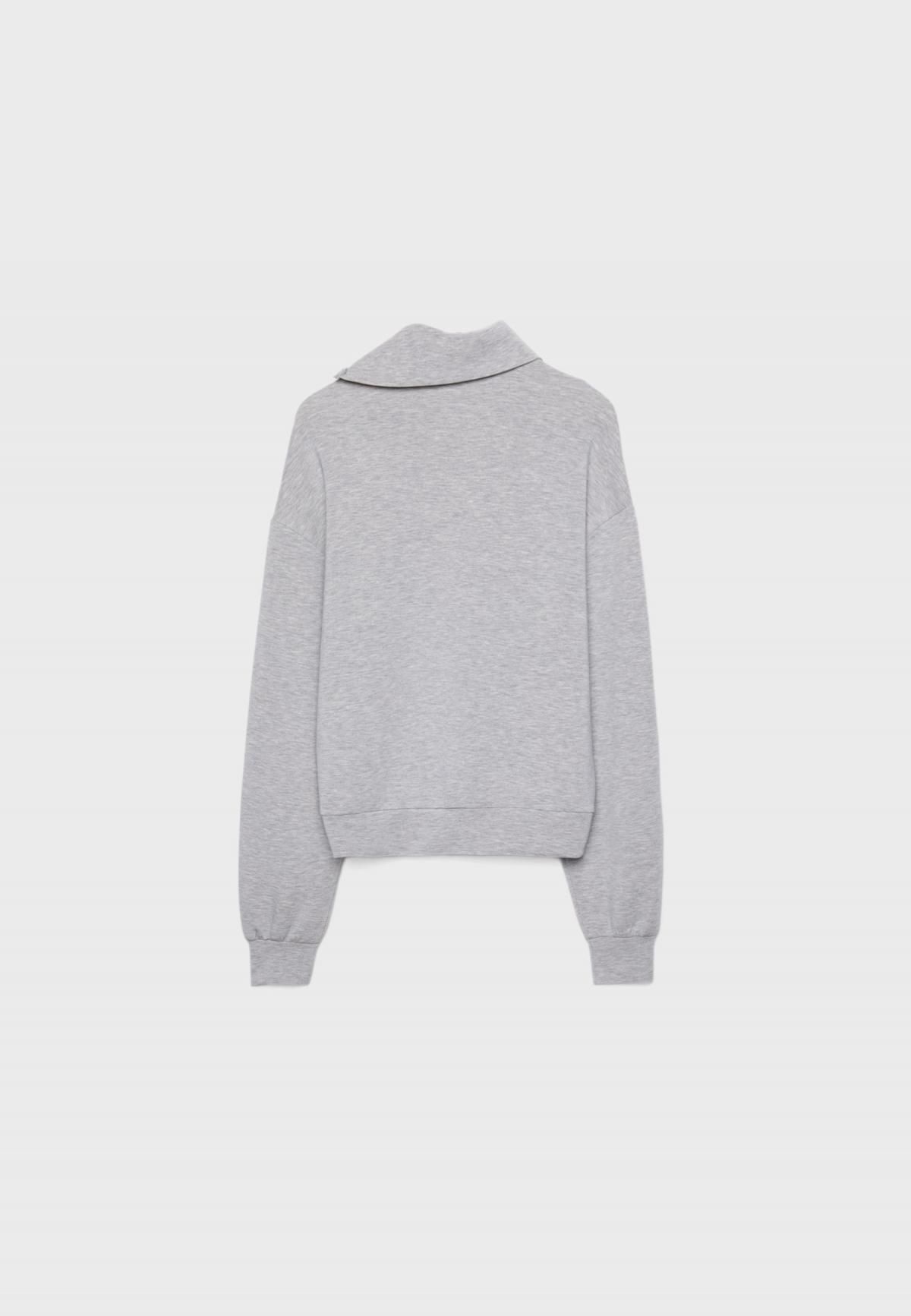 스트라디바리우스 모달블렌드 소프트 하이넥 집업 맨투맨 8726/277 GREY MELANGE - 상세 이미지 2