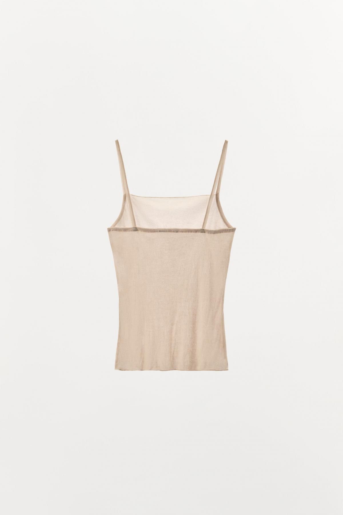 자라 베이직 소프트 스트랩 민소매 캐미솔 1067/628 PALE PINK - 상세 이미지 5