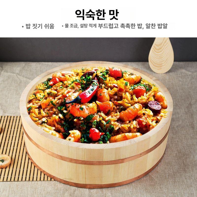 삼나무 초밥 통 밥통 나무 용기 나무 대형 36cmx10cm 소형 원목 볼 - 상세 이미지 4