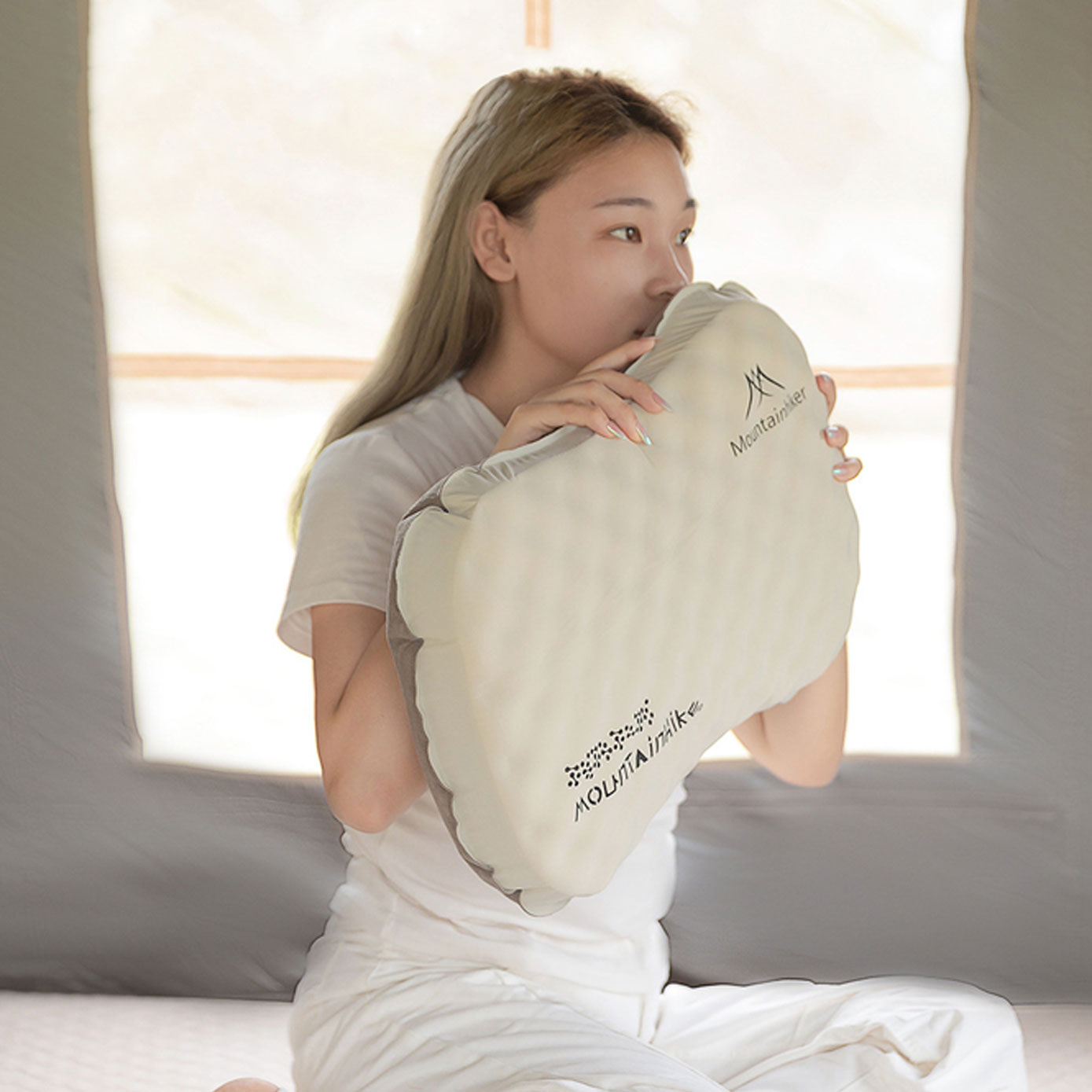 마운틴하이커 컴포트 에어 베개 경량 캠핑 휴대용 백패킹 이미지 7
