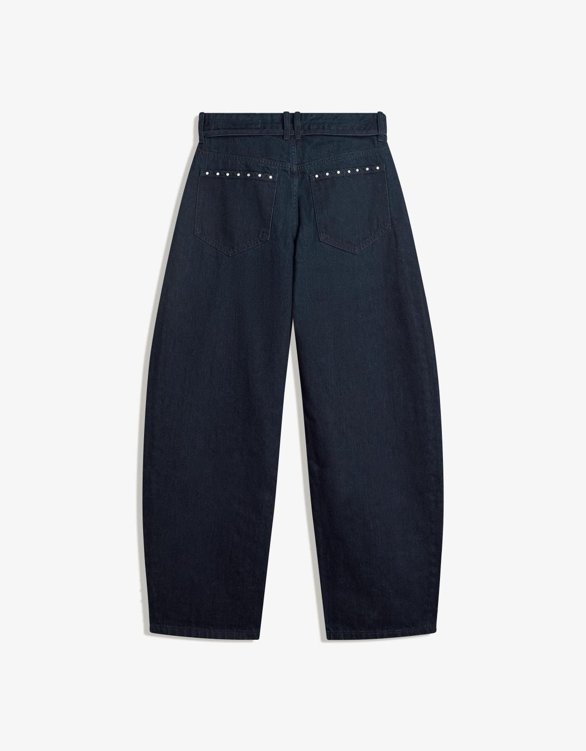 버쉬카 트렌디 스터드 배기 데님 팬츠 0042/074 NAVY - 상세 이미지 2