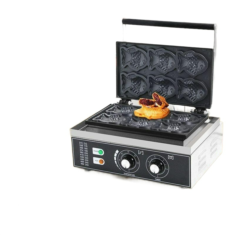 전기 붕어빵 제조기 6구 잉어빵 길거리간식 노점상 신모델 전기가열 모델 6인용 생선 기계