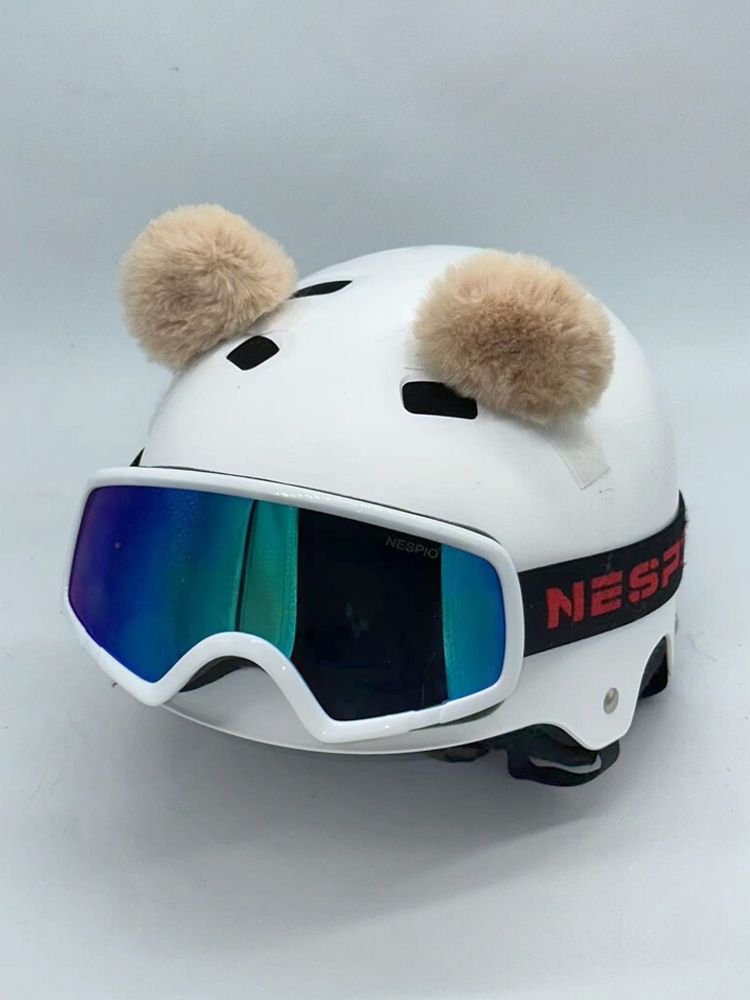 보드 헬멧 곰 토끼 액세서리 귀 하이바 장식 스키장 - 상세 이미지 3