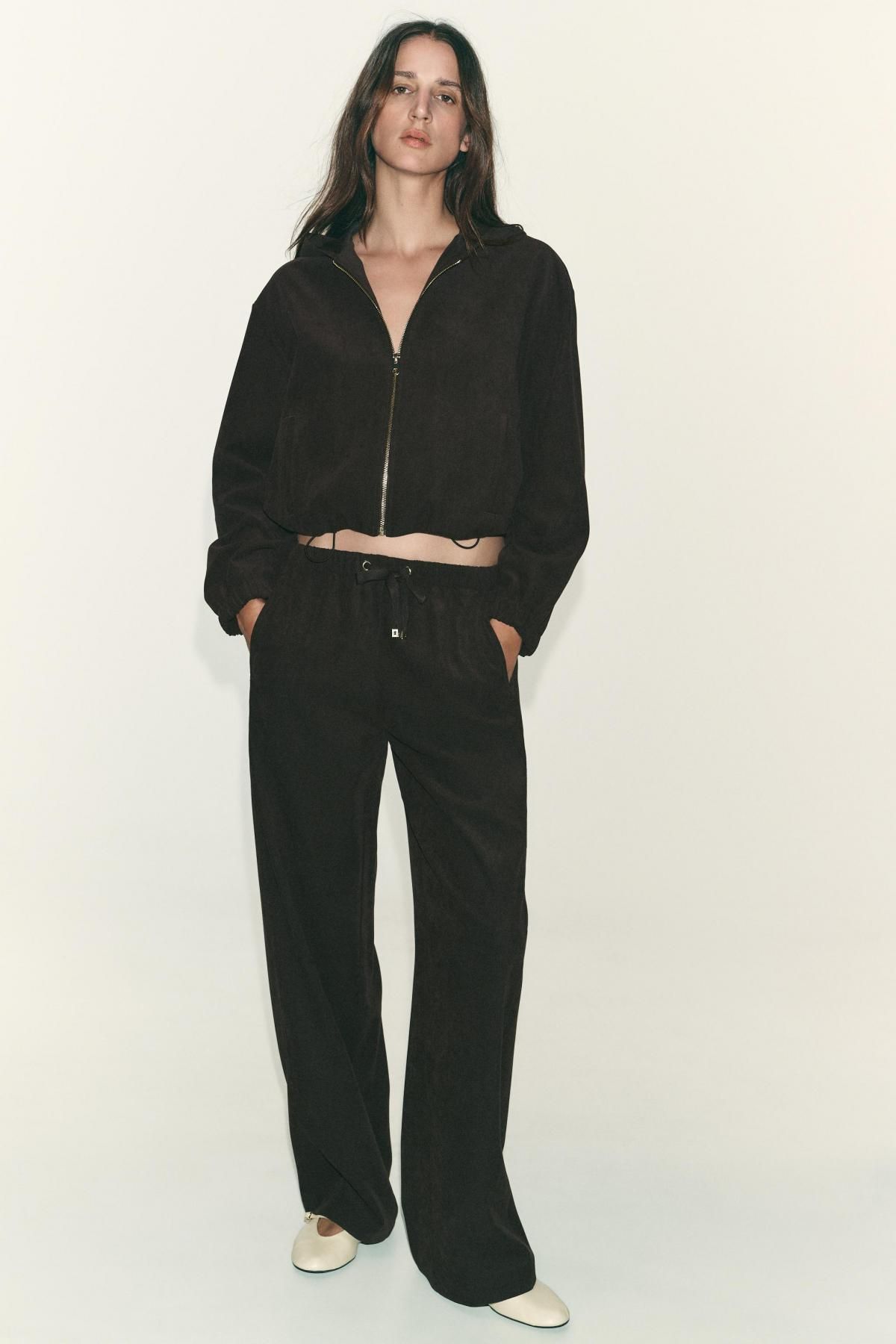 자라 테크니컬 후드 집업 점퍼 8372/267 DARK BROWN - 상세 이미지 3