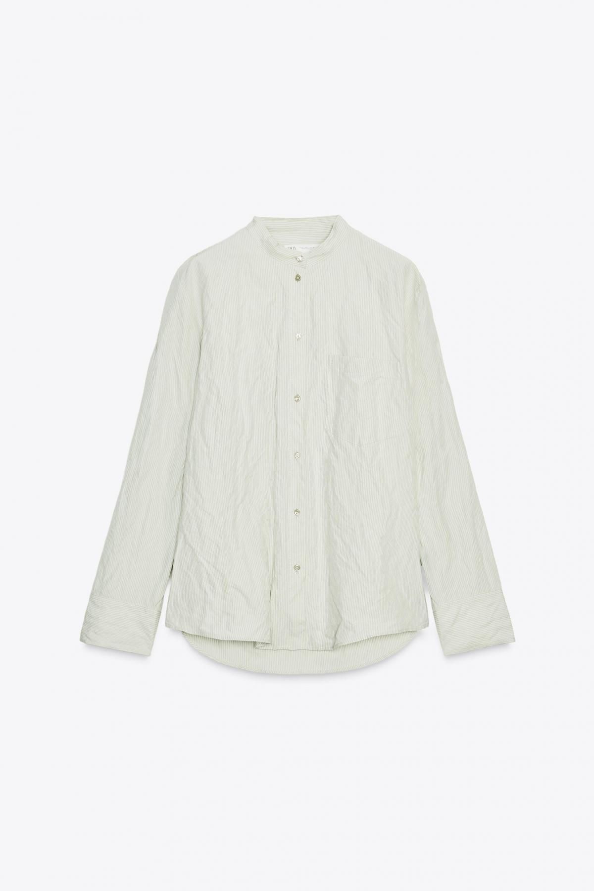 자라 테크니컬 스트라이프 크리즈 라운드넥 셔츠 8425/355 STRIPED - 메인 이미지