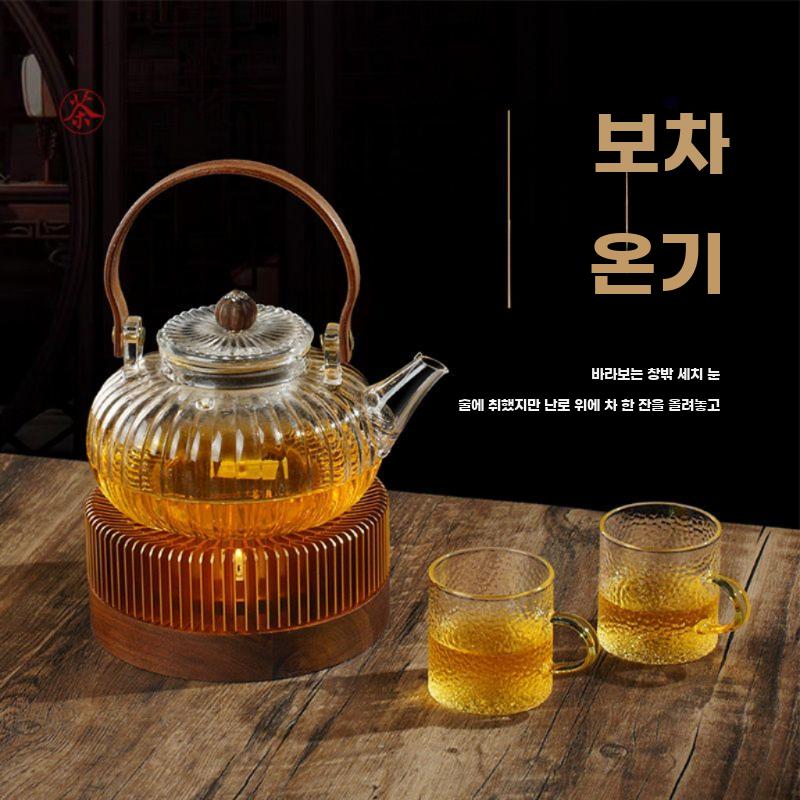 티포트 내열 유리 주전자 티팟 티메이커 차포트 세트 - 상세 이미지 2