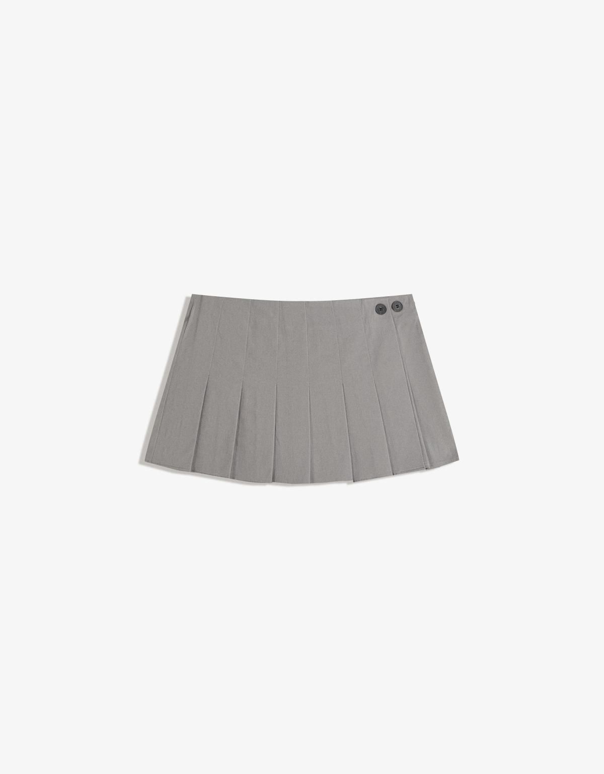 버쉬카 트렌디 플리츠 미니 스커트 6085/741 GREY - 상품 이미지