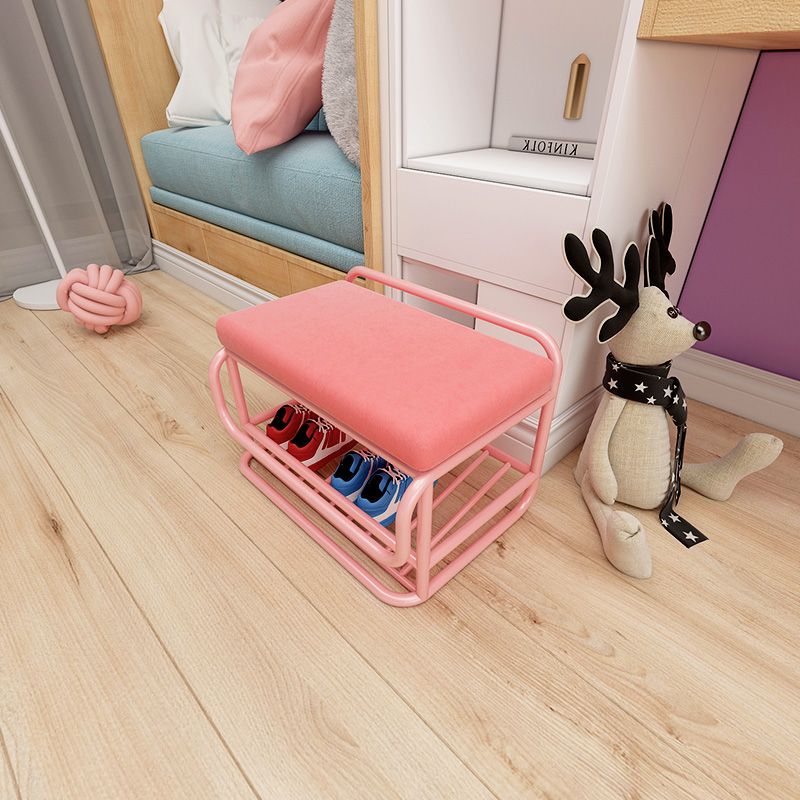 슈벤치 가정용 신발장의자 키즈카페 현관 입구 낮은 벤치 블루 싱글 스툴